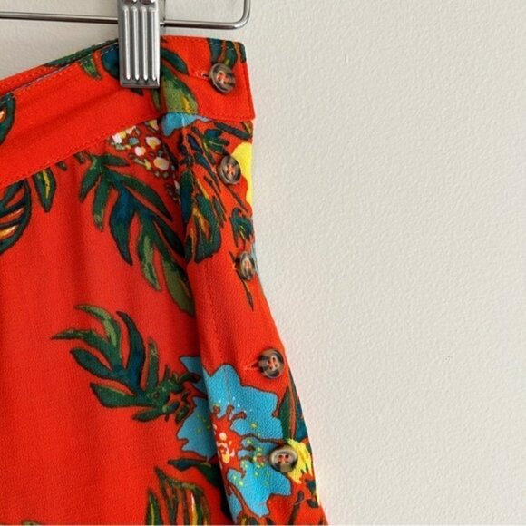 FREE People Blue Horizon floral orange pant - Picture 3 of 7